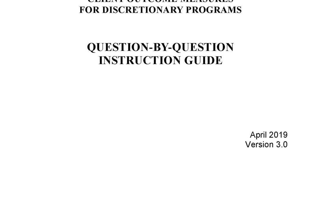 GPRA Survey Question by Question Guide