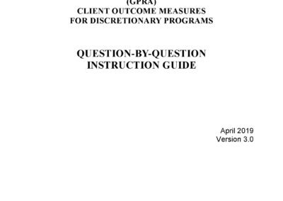 GPRA Survey Question by Question Guide