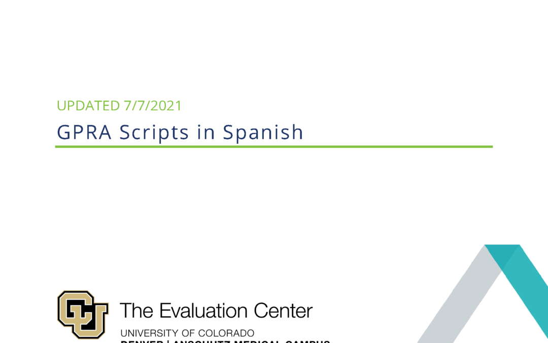 GPRA Scripts in Spanish